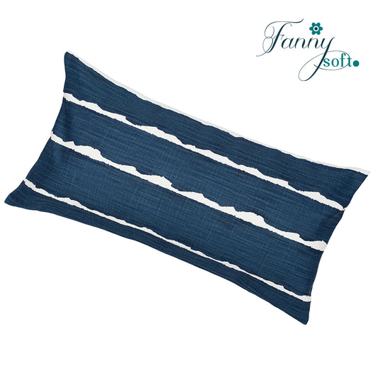 Fanny Soft - THE NAVY MODERN LINES THROW PILLOW